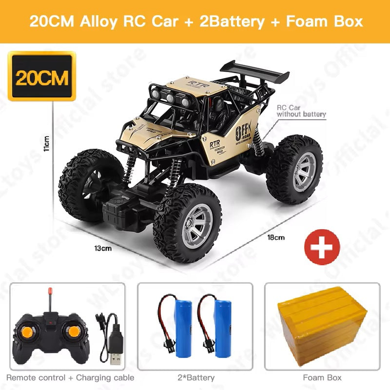 BambinoLuxe™ 4WD RC Off-Road Car – Remote Control Buggy Truck with LED Lights