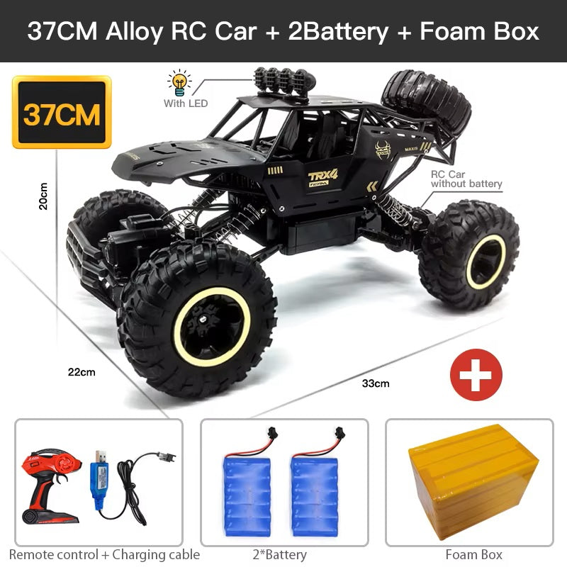 BambinoLuxe™ 4WD RC Off-Road Car – Remote Control Buggy Truck with LED Lights