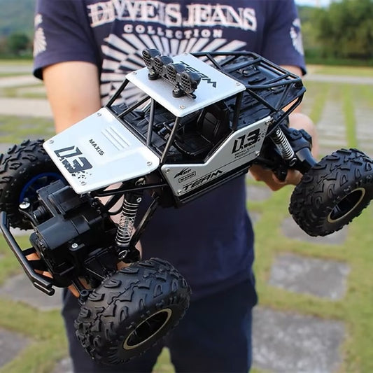 BambinoLuxe™ 4WD RC Off-Road Car – Remote Control Buggy Truck with LED Lights